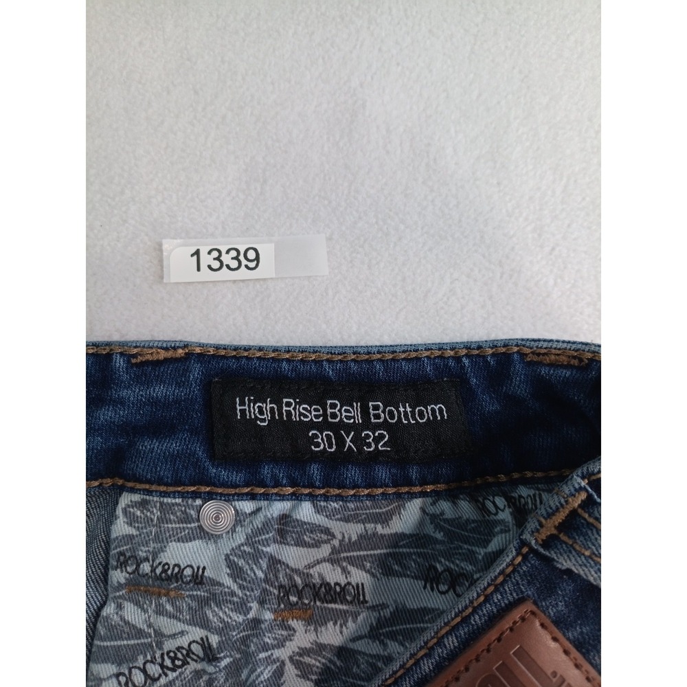 Rock & Roll Denim High Rise Bell Bottom Jeans Womens 30x32 (P) - Picture 4 of 5